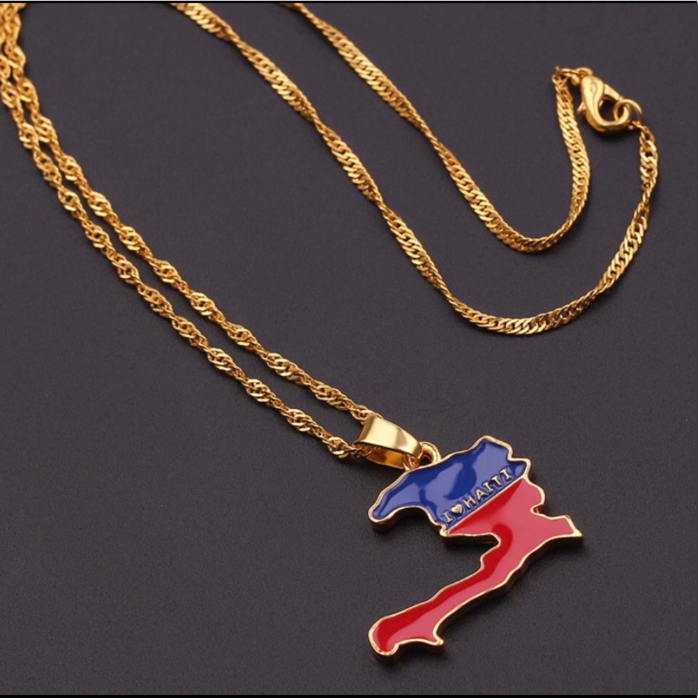 Ghana Flag & Map Necklace - Picture 6 of 6